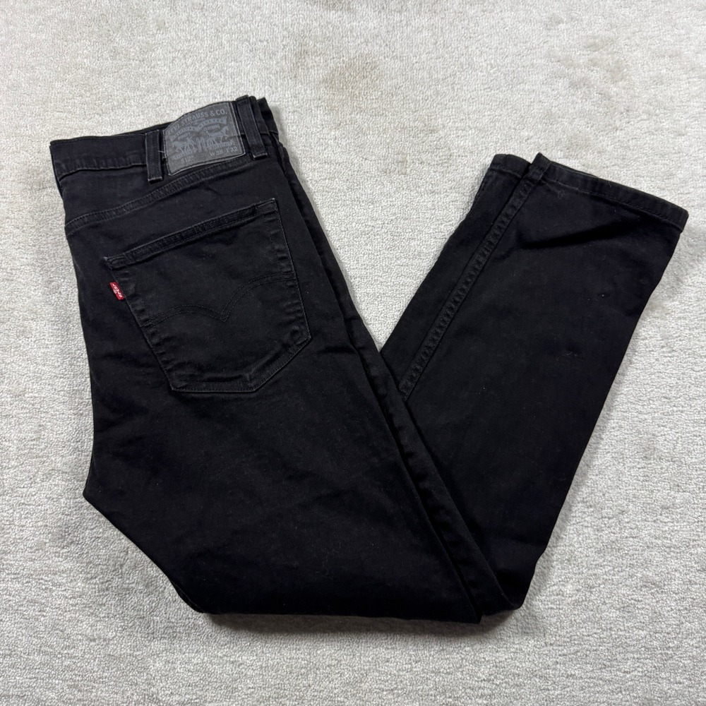 Levi's Jeans Mens 38x32 Black 512 Slim Taper WaterLess Stretch Denim Pants